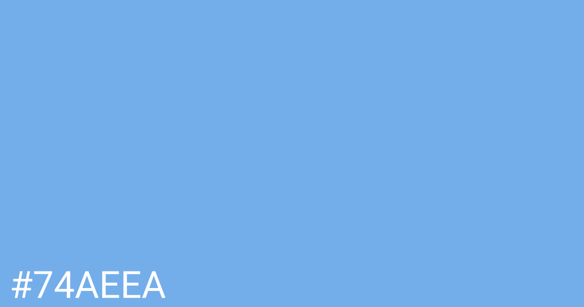 Hex color #74aeea graphic