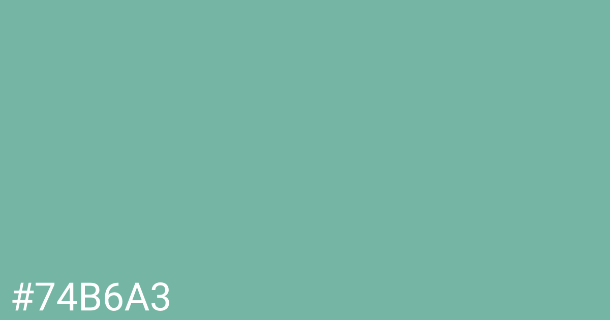 Hex color #74b6a3 graphic