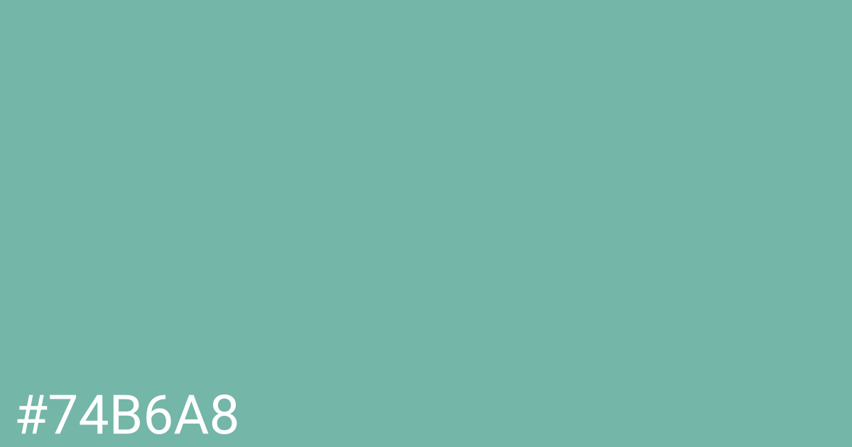 Hex color #74b6a8 graphic