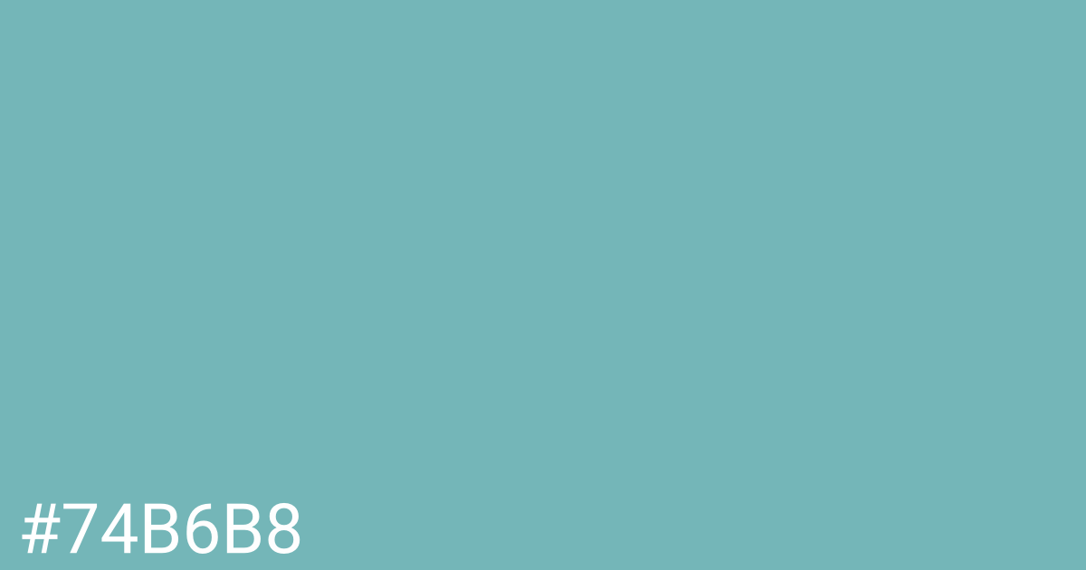 Hex color #74b6b8 graphic