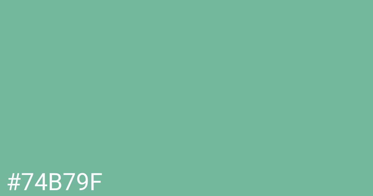 Hex color #74b79f graphic