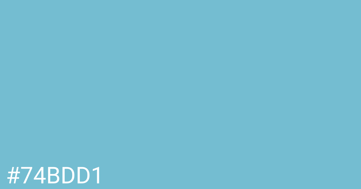 Hex color #74bdd1 graphic