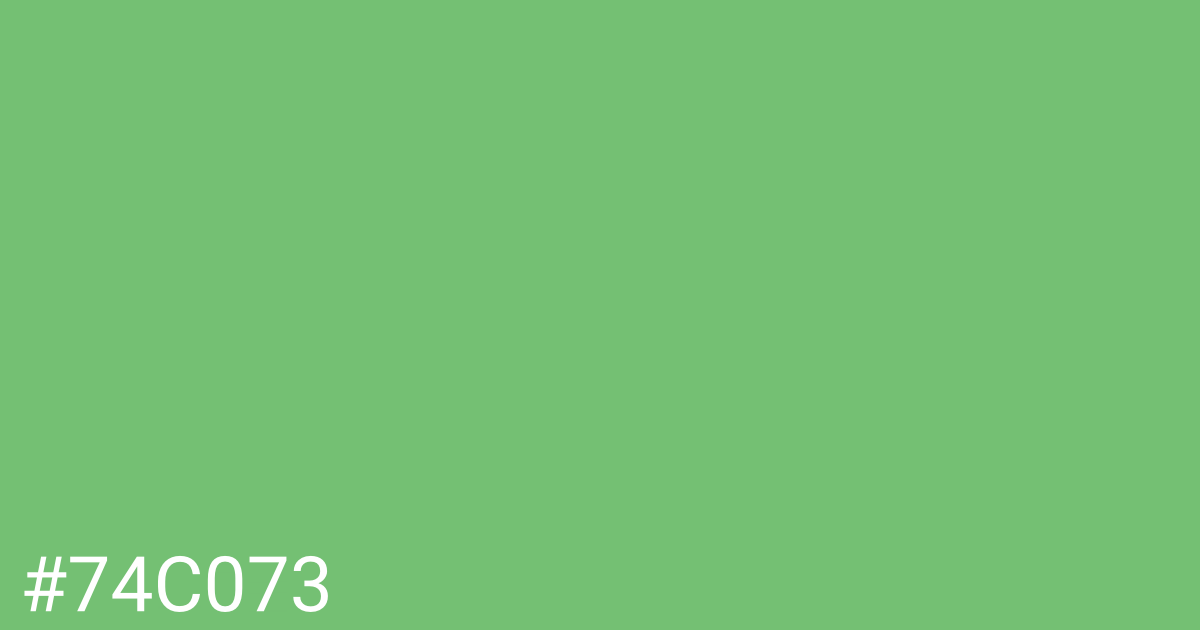 Hex color #74c073 graphic