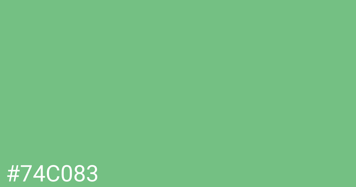 Hex color #74c083 graphic