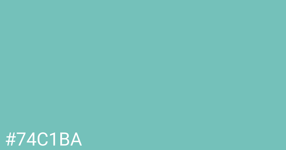 Hex color #74c1ba graphic