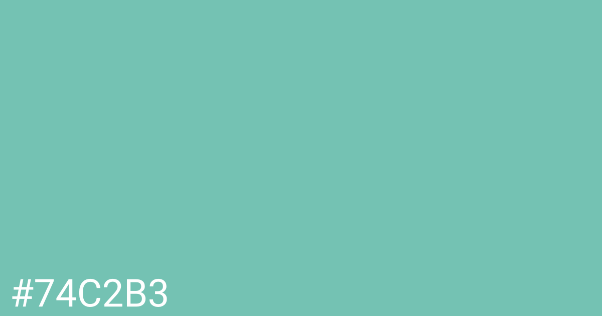 Hex color #74c2b3 graphic