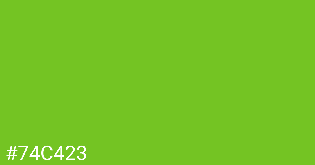 Hex color #74c423 graphic