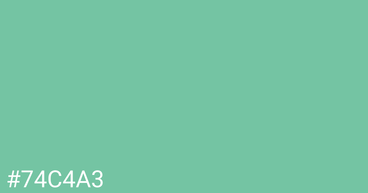 Hex color #74c4a3 graphic