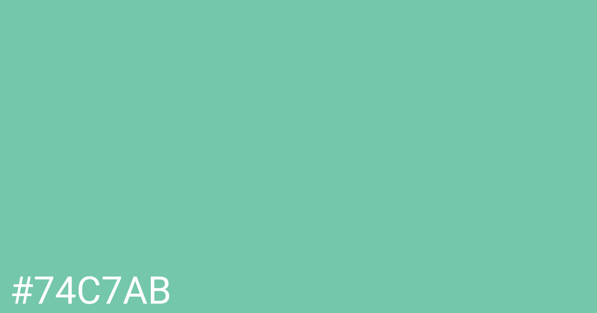 Hex color #74c7ab graphic