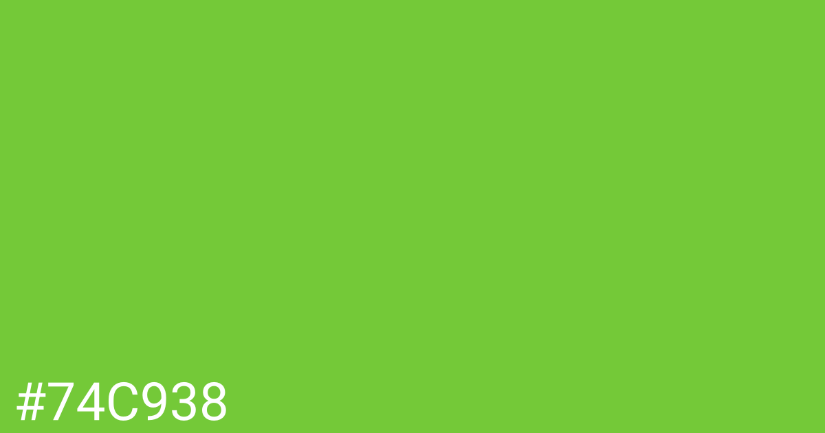 Hex color #74c938 graphic