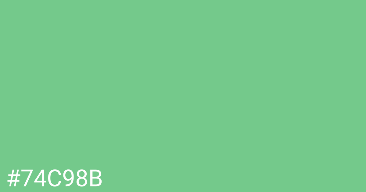 Hex color #74c98b graphic