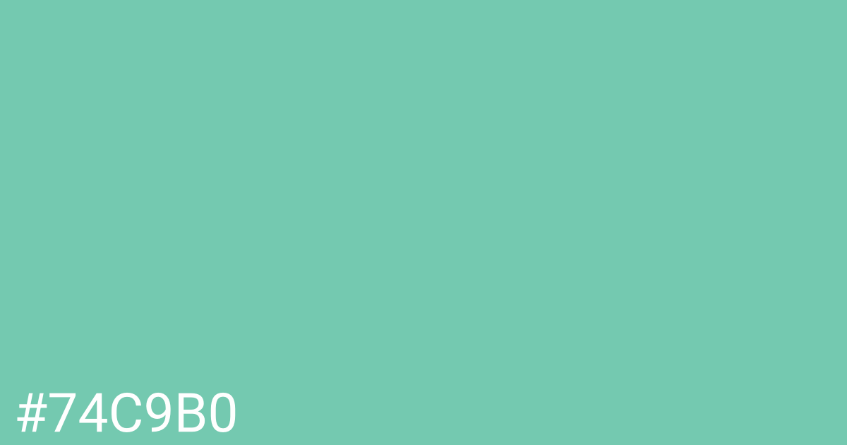 Hex color #74c9b0 graphic