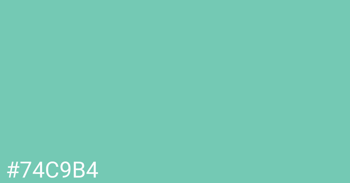 Hex color #74c9b4 graphic