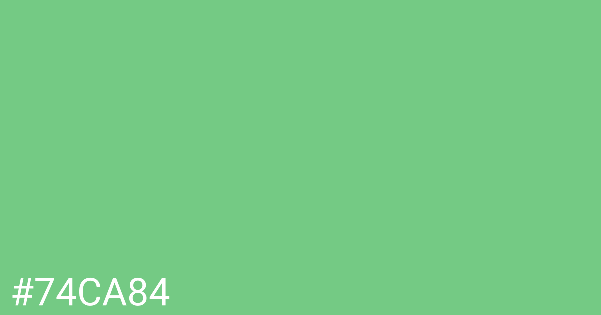 Hex color #74ca84 graphic