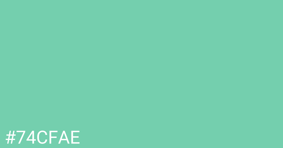 Hex color #74cfae graphic