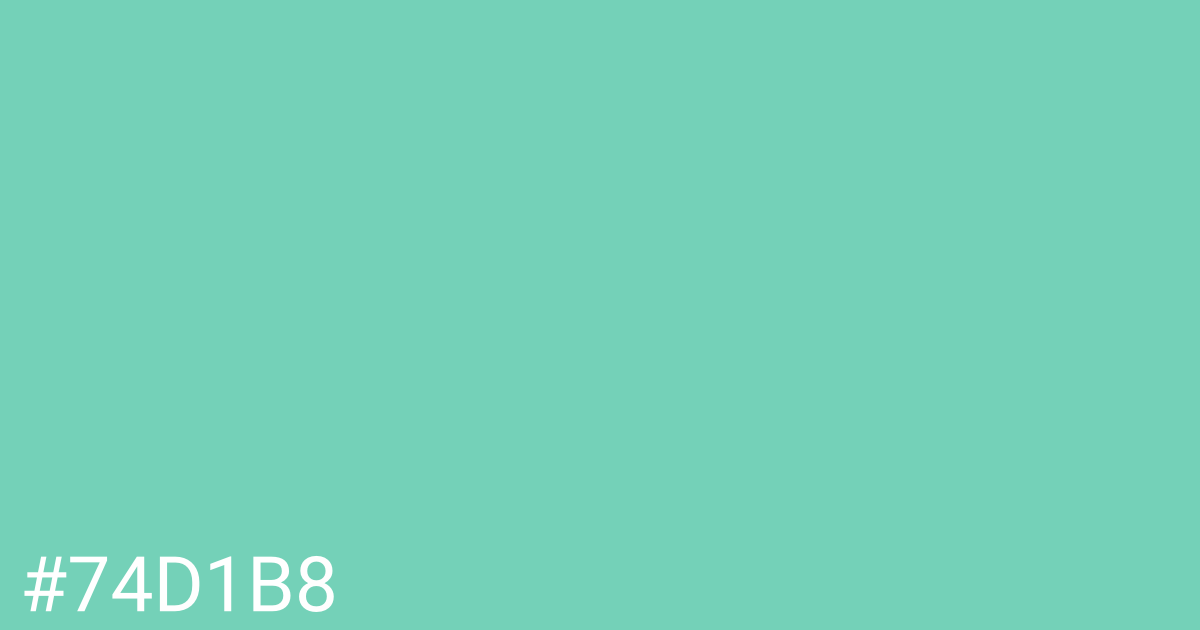 Hex color #74d1b8 graphic