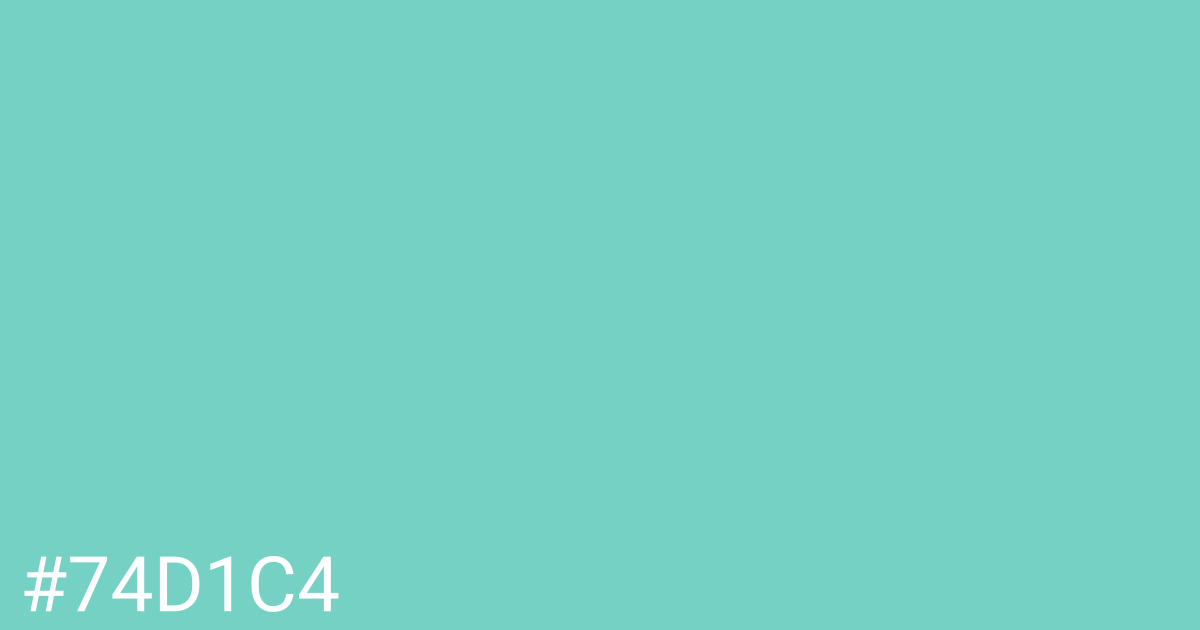 Hex color #74d1c4 graphic