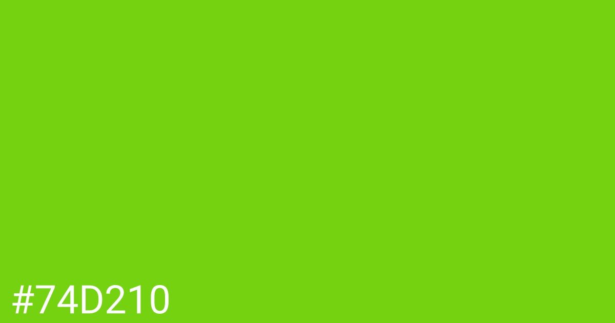 Hex color #74d210 graphic