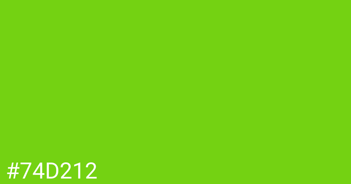 Hex color #74d212 graphic