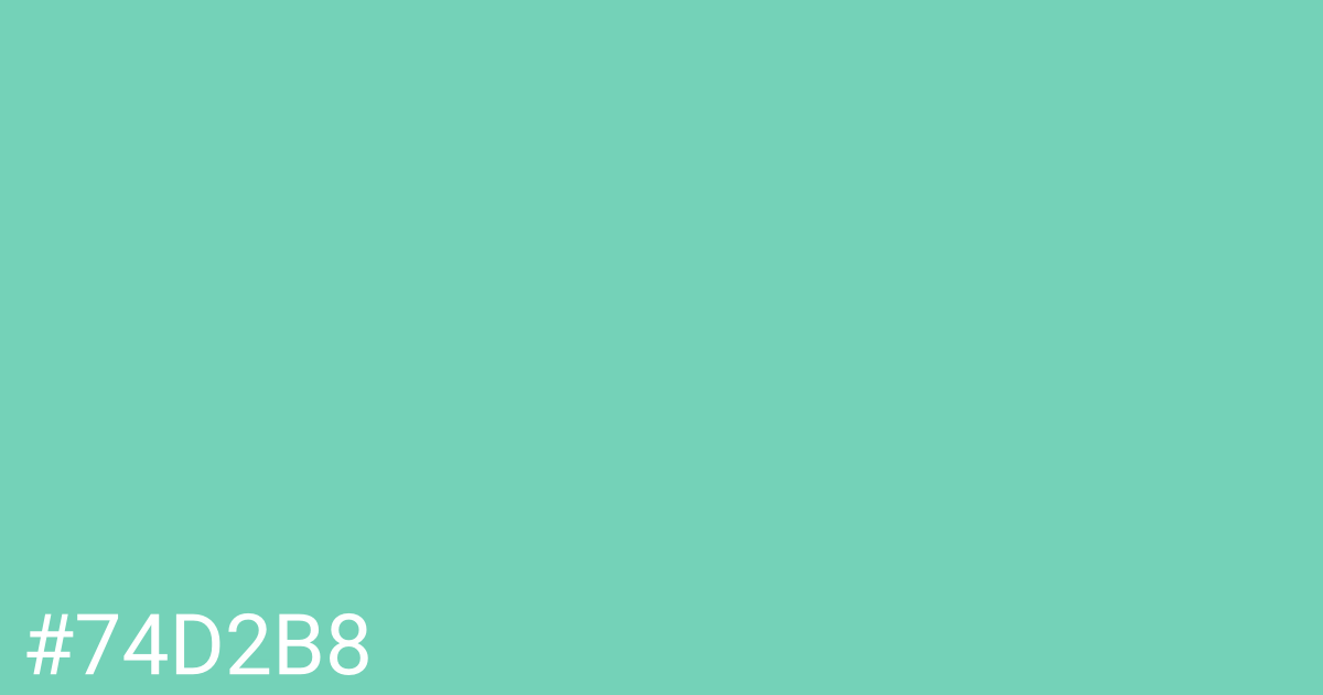 Hex color #74d2b8 graphic