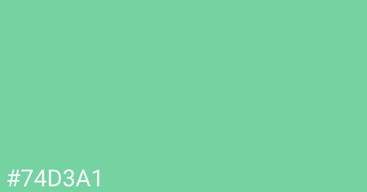 Hex color #74d3a1 graphic