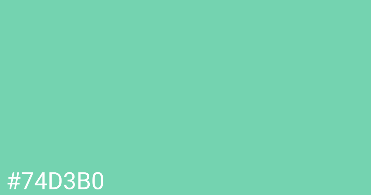 Hex color #74d3b0 graphic