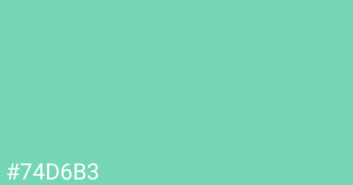 Hex color #74d6b3 graphic