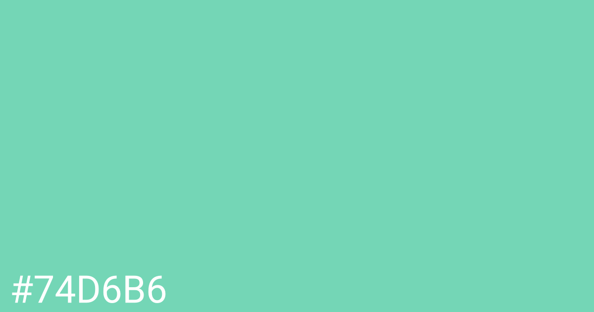 Hex color #74d6b6 graphic