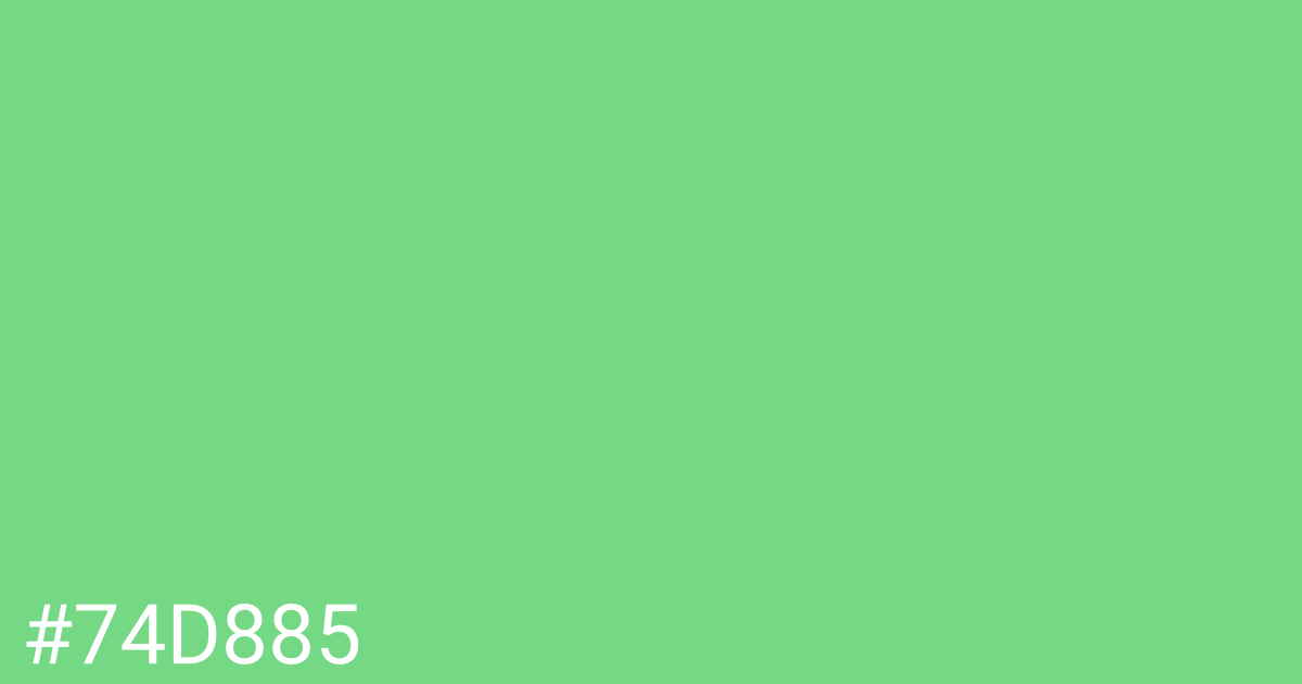 Hex color #74d885 graphic