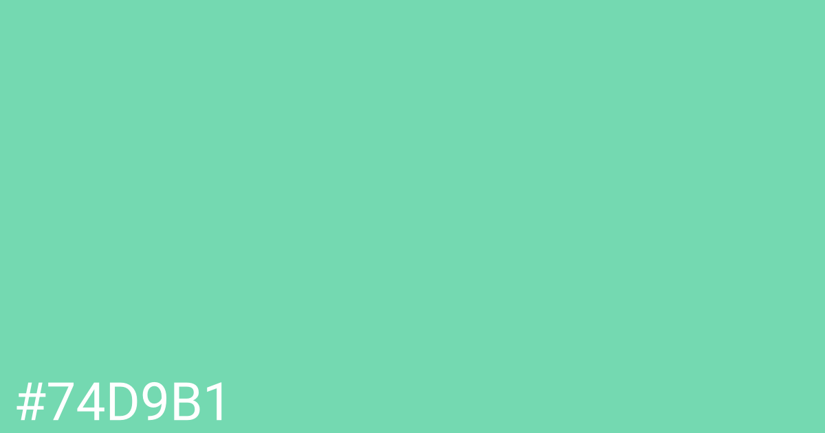 Hex color #74d9b1 graphic