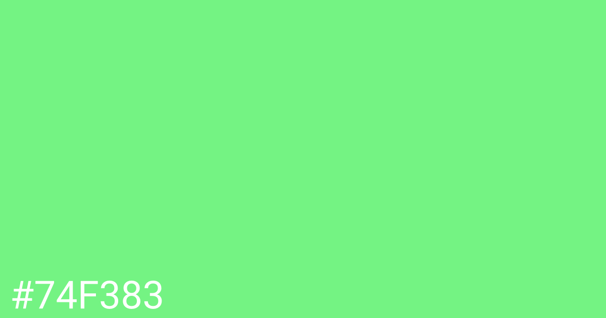 Hex color #74f383 graphic