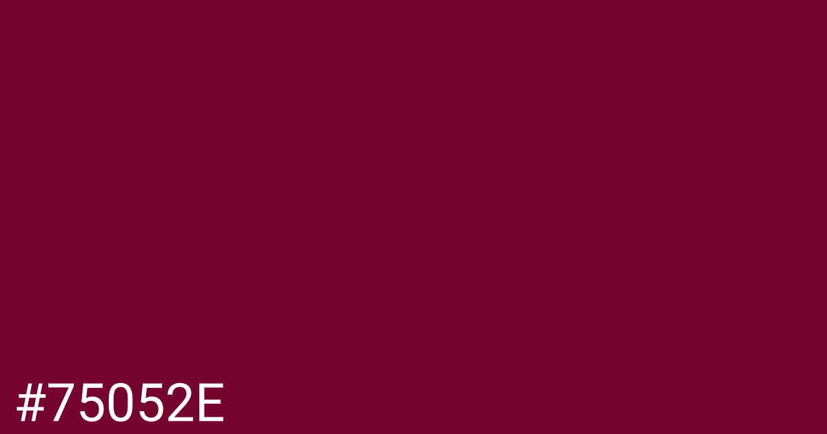 Hex color #75052e graphic