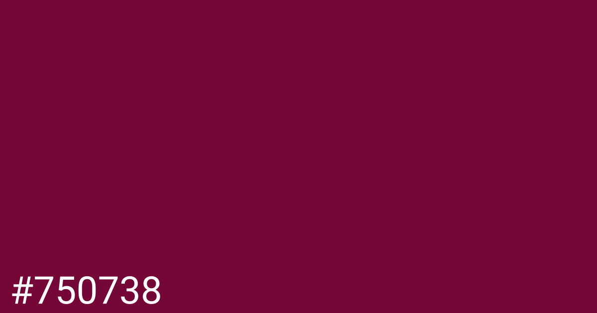Hex color #750738 graphic