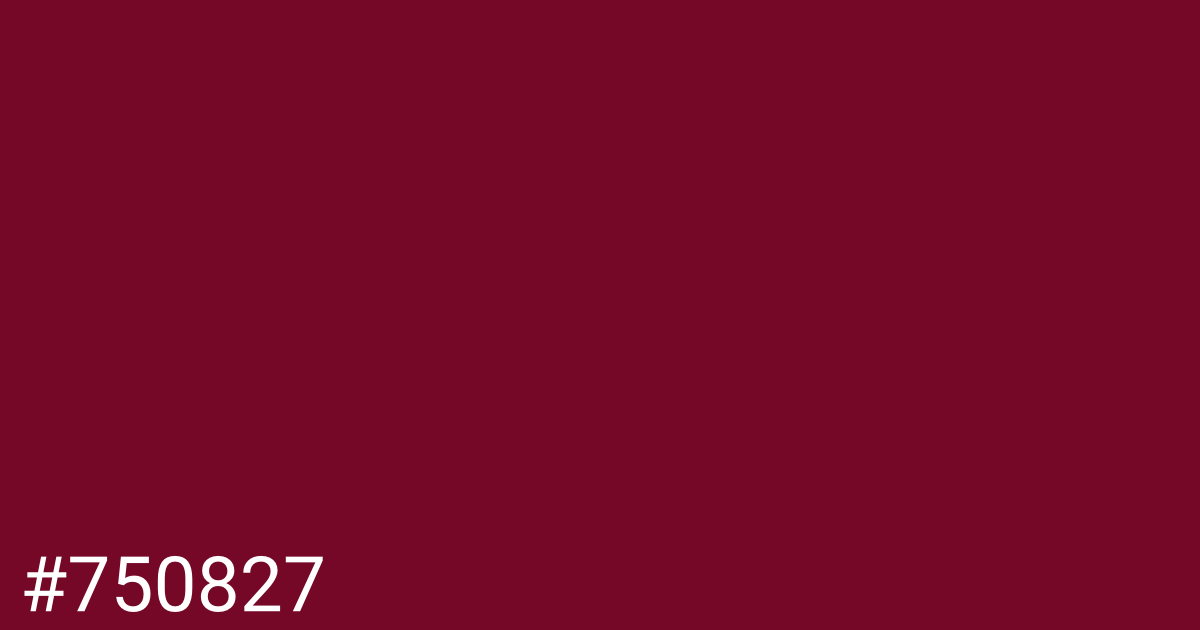 Hex color #750827 graphic
