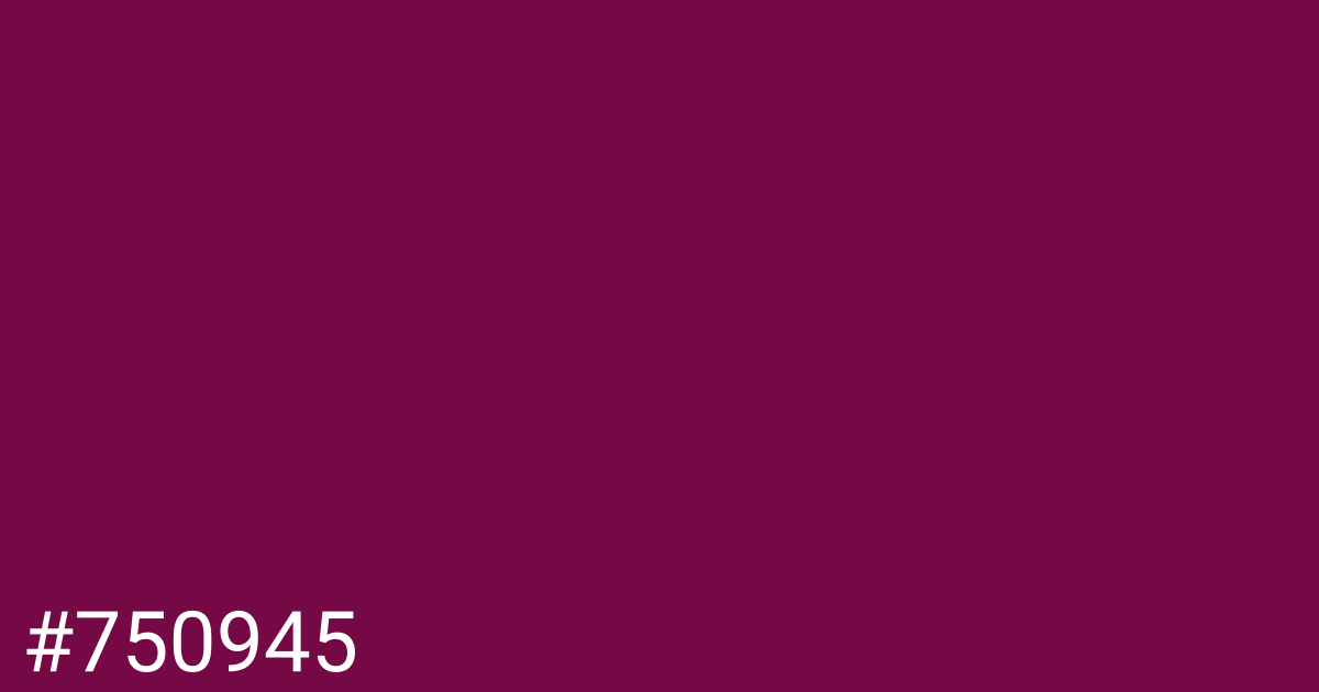 Hex color #750945 graphic