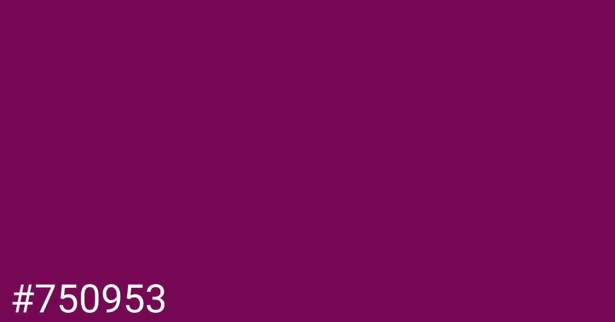 Hex color #750953 graphic