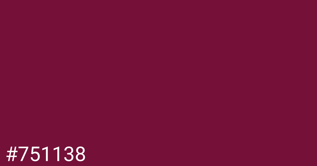 Hex color #751138 graphic