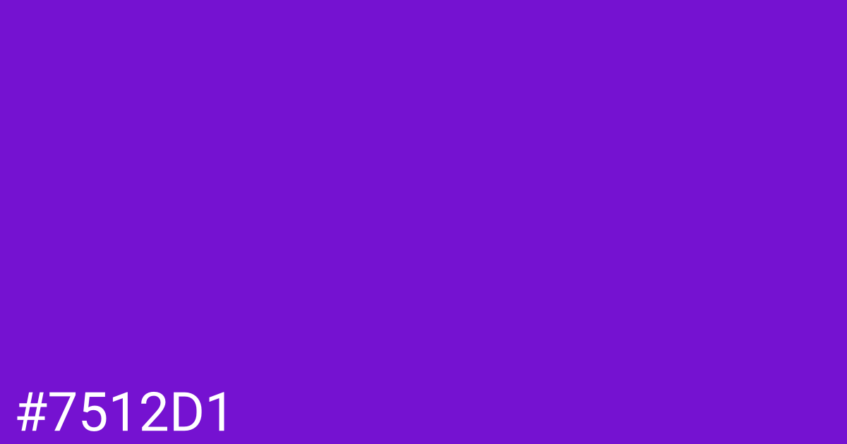 Hex color #7512d1 graphic