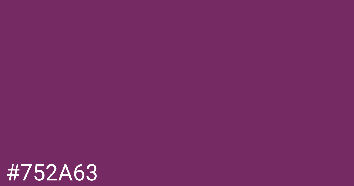 Hex color #752a63 graphic