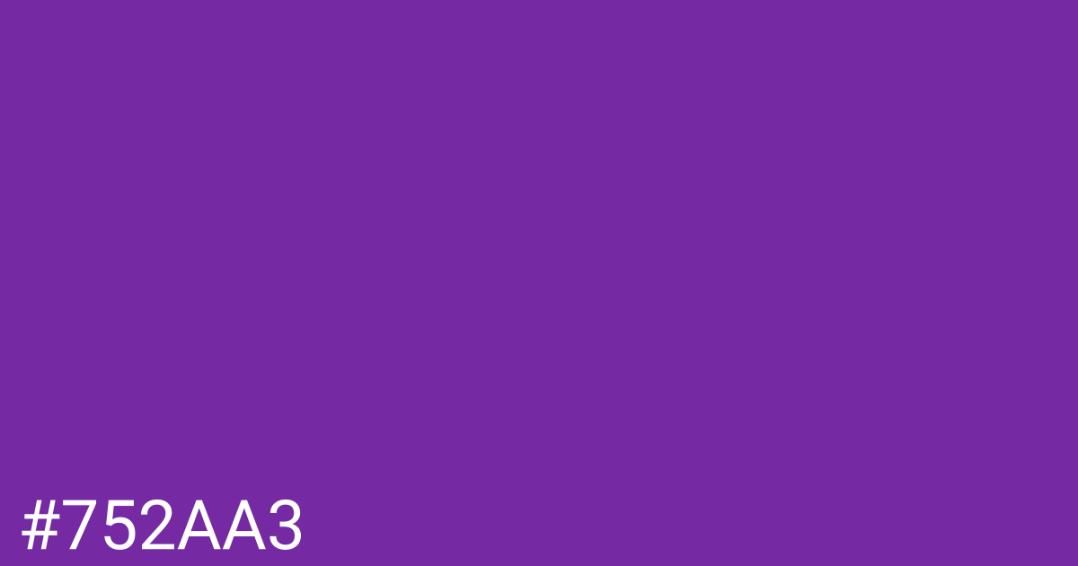 Hex color #752aa3 graphic