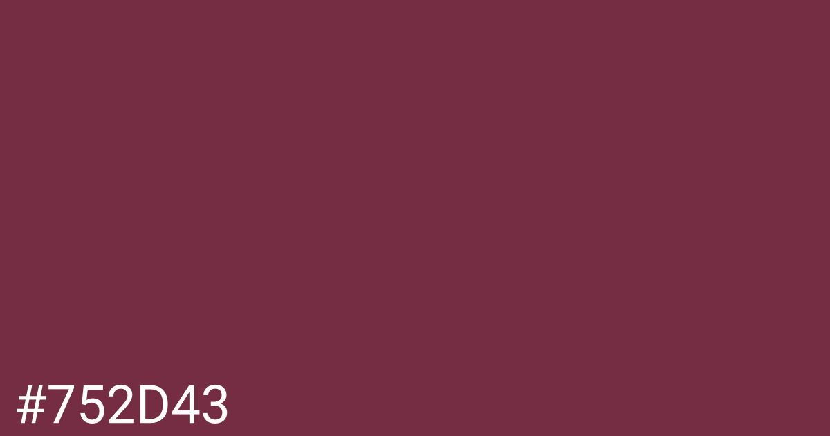 Hex color #752d43 graphic