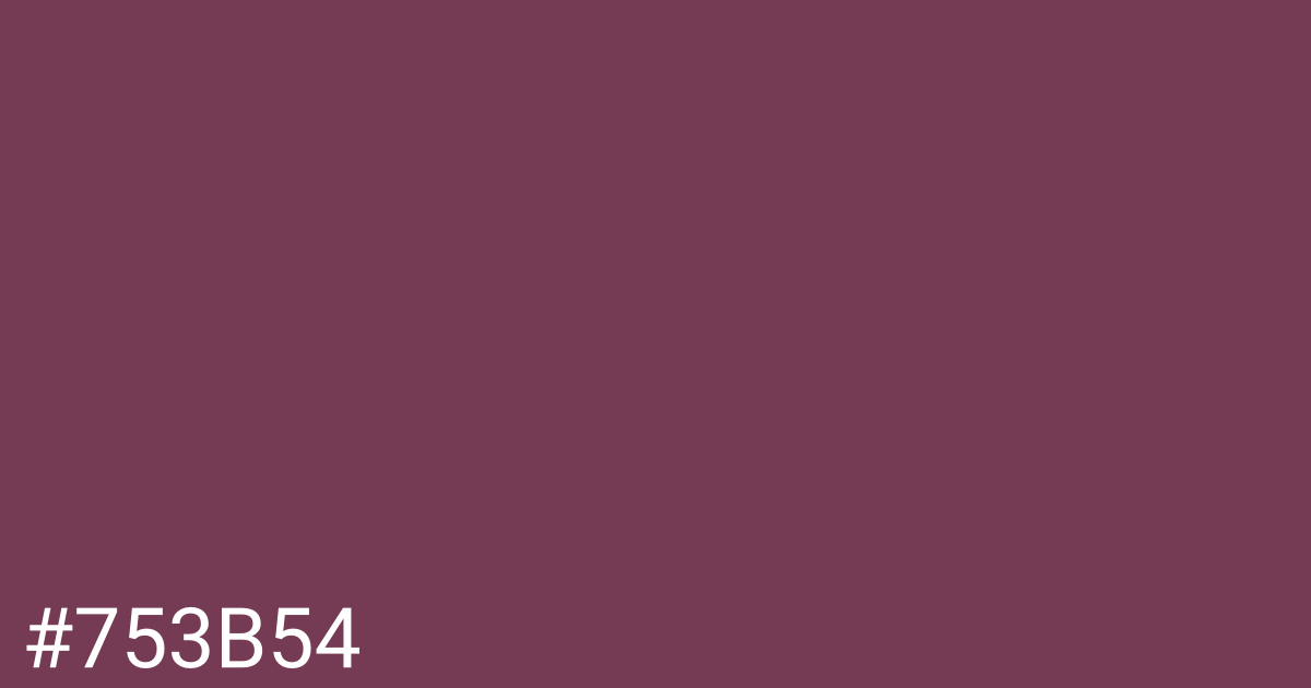 Hex color #753b54 graphic