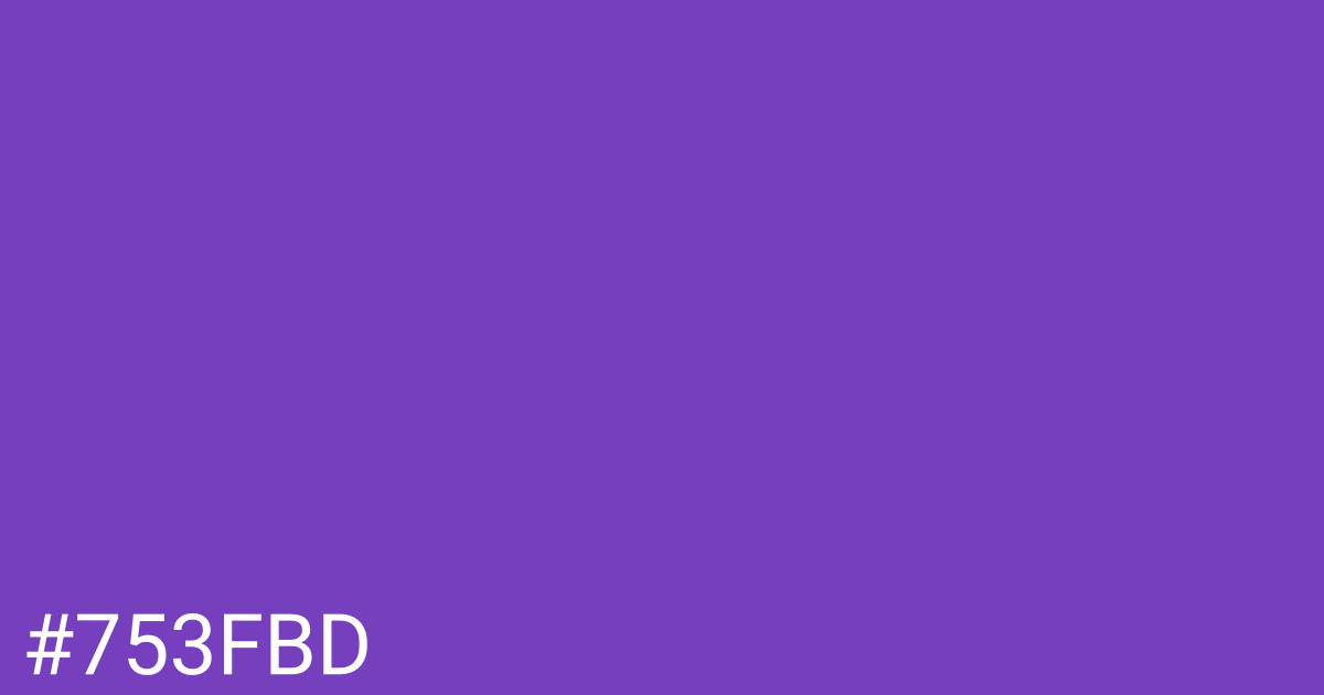 Hex color #753fbd graphic