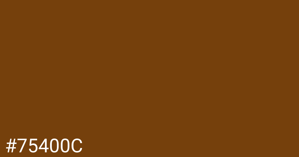 Hex color #75400c graphic
