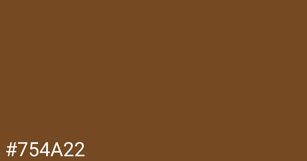 Hex color #754a22 graphic