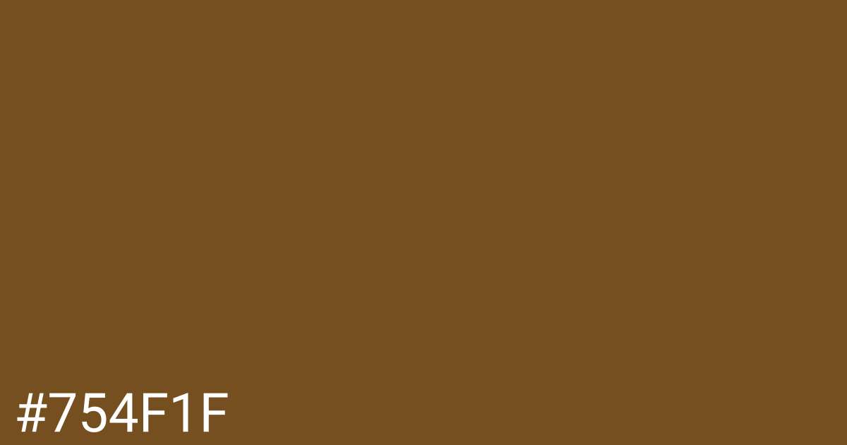 Hex color #754f1f graphic
