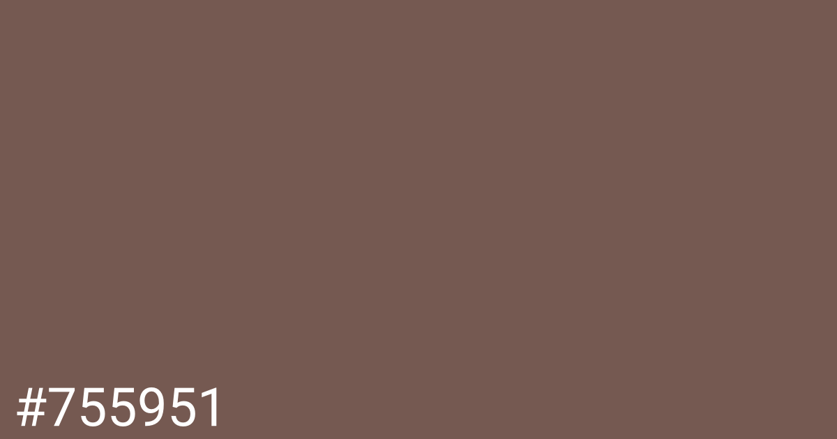 Hex color #755951 graphic