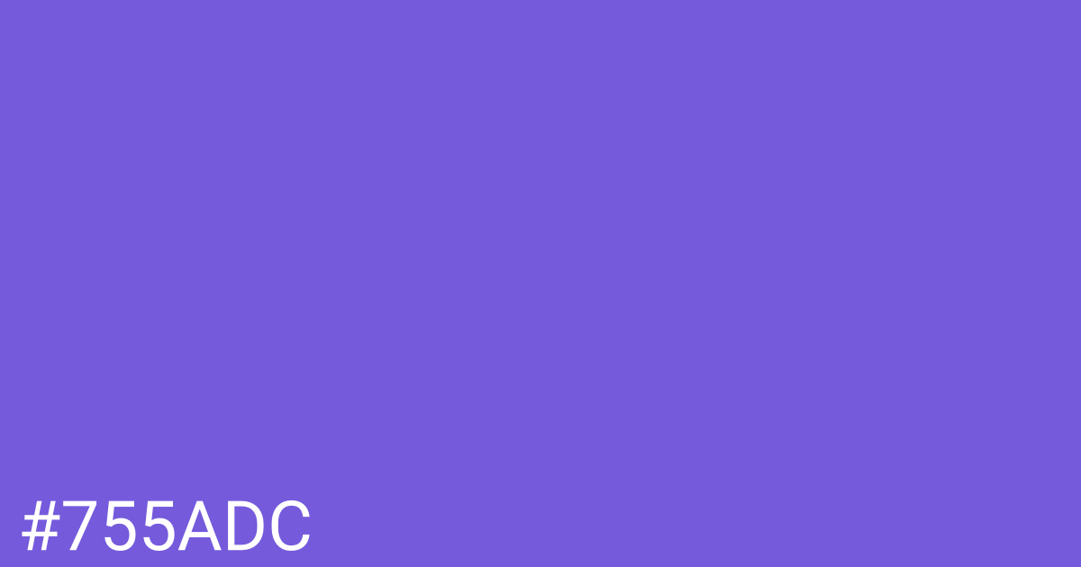 Hex color #755adc graphic