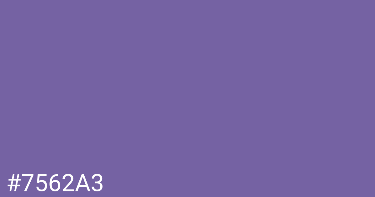 Hex color #7562a3 graphic