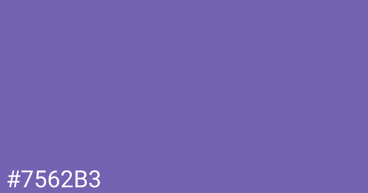 Hex color #7562b3 graphic